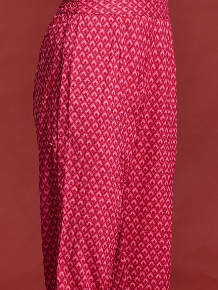 Anouk Striped Regular Cotton Kurta with Trousers & With Dupatta