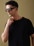 DILLINGER Men Colourblocked Ultra Soft Drapey Cotton Raglan T-Shirt