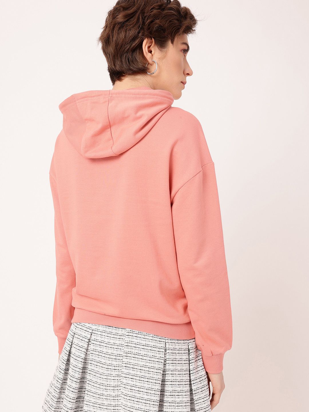 DressBerry Cotton Terry Relaxed Fit Hooded Sweatshirt