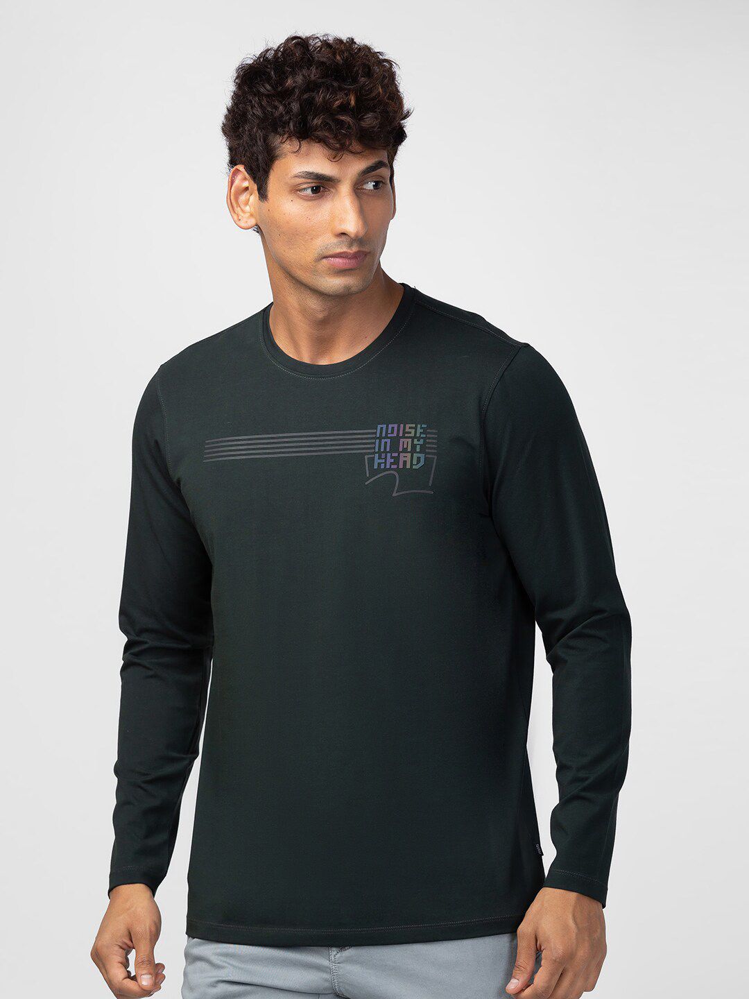 SPYKAR Men Printed Round Neck Slim Fit T-shirt
