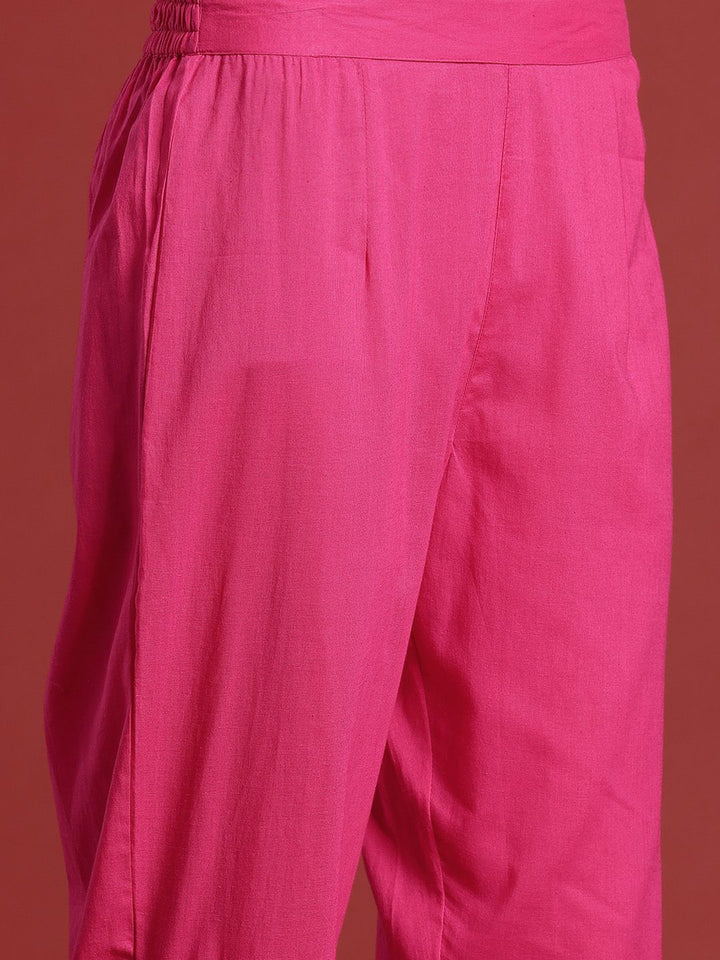 Anouk Bandhani Printed Kurta With Trousers & Dupatta