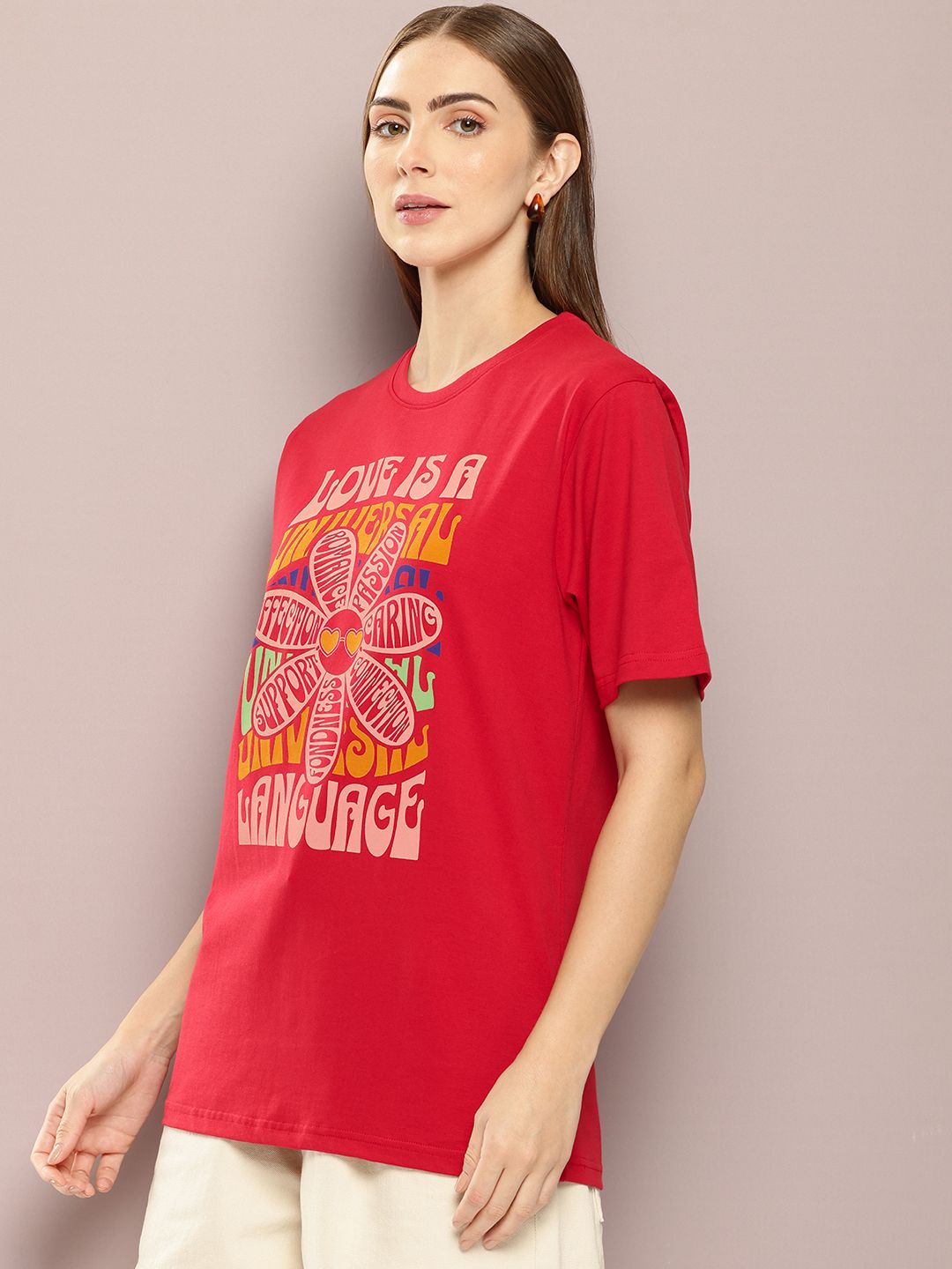 DILLINGER Women Graphic Printed Oversized T-shirt