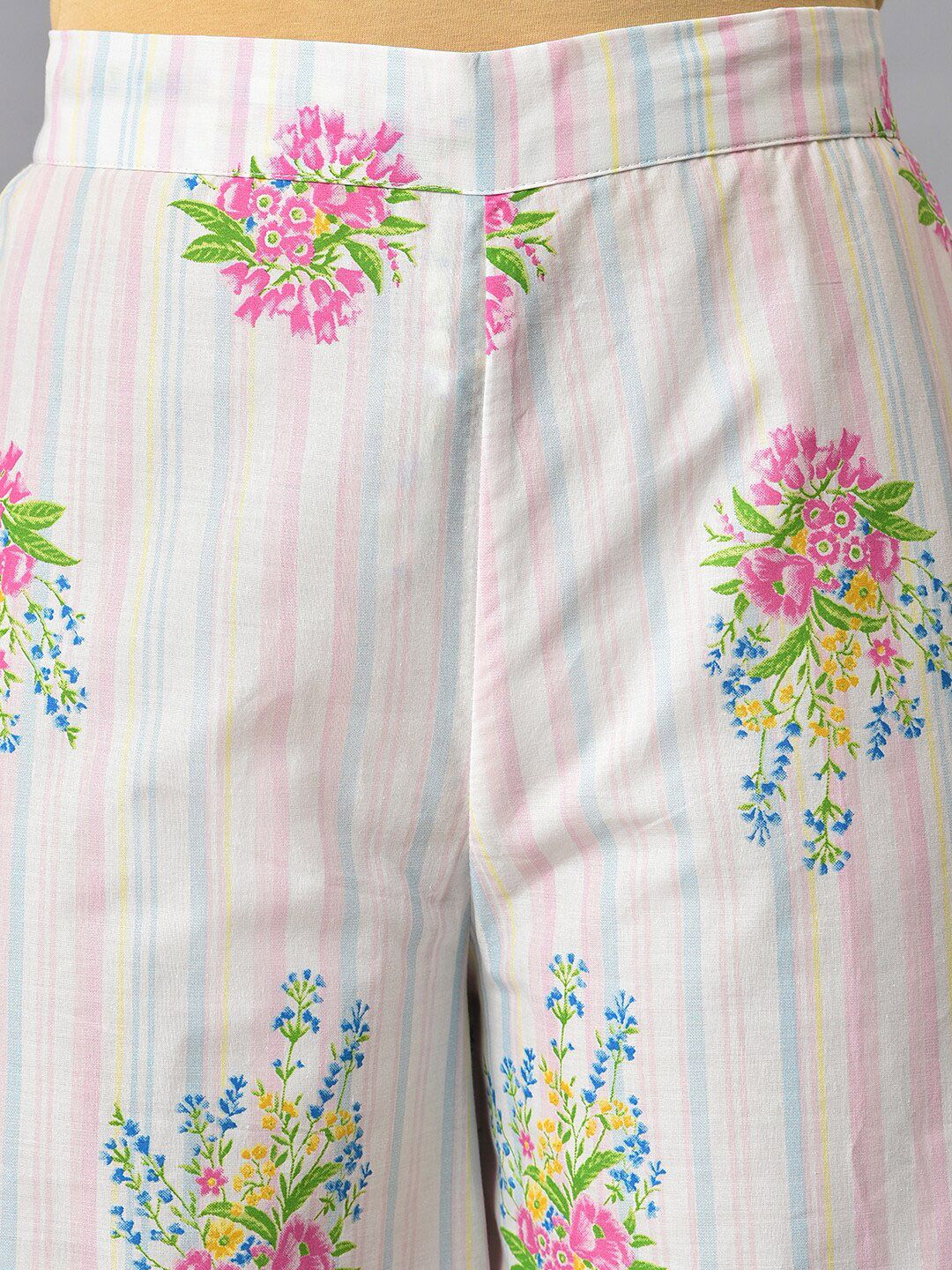 W Women Floral Printed Cotton Trousers