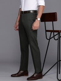 Raymond Men Textured Slim Fit Formal Trousers