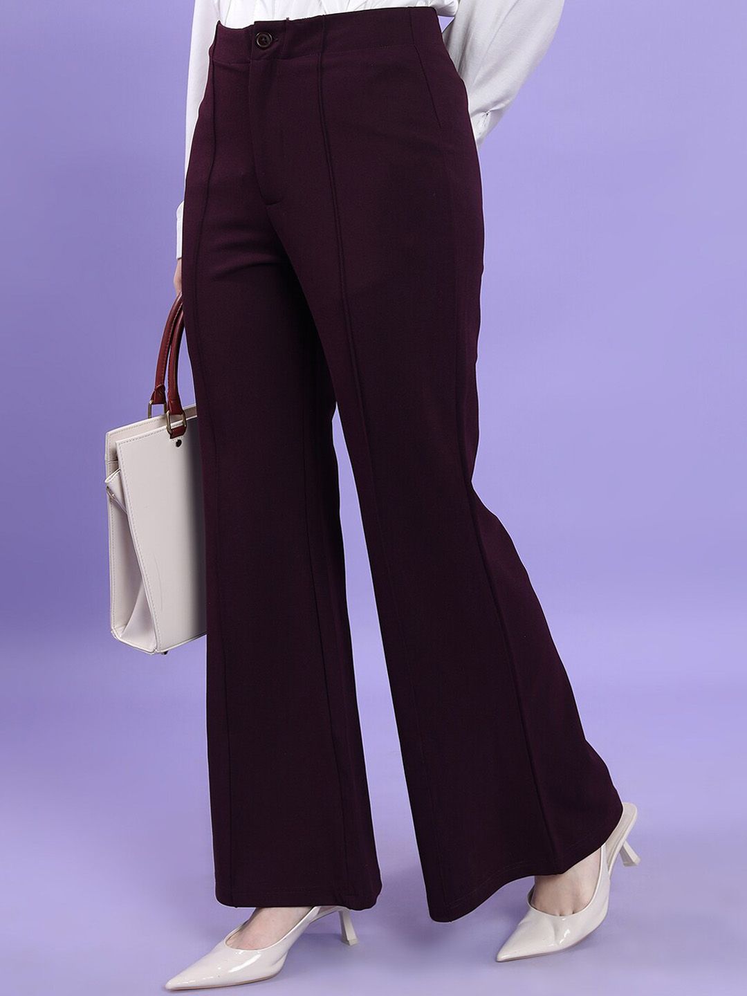 CHIC BY TOKYO TALKIES Women Flared High Rise Bootcut Trouser