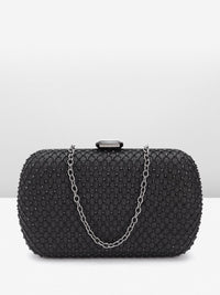 Lino Perros Women Embellished Box Clutch with Glittery Effect