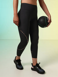 HRX by Hrithik Roshan Women Printed Rapid-Dry Training or Gym Sports Tights