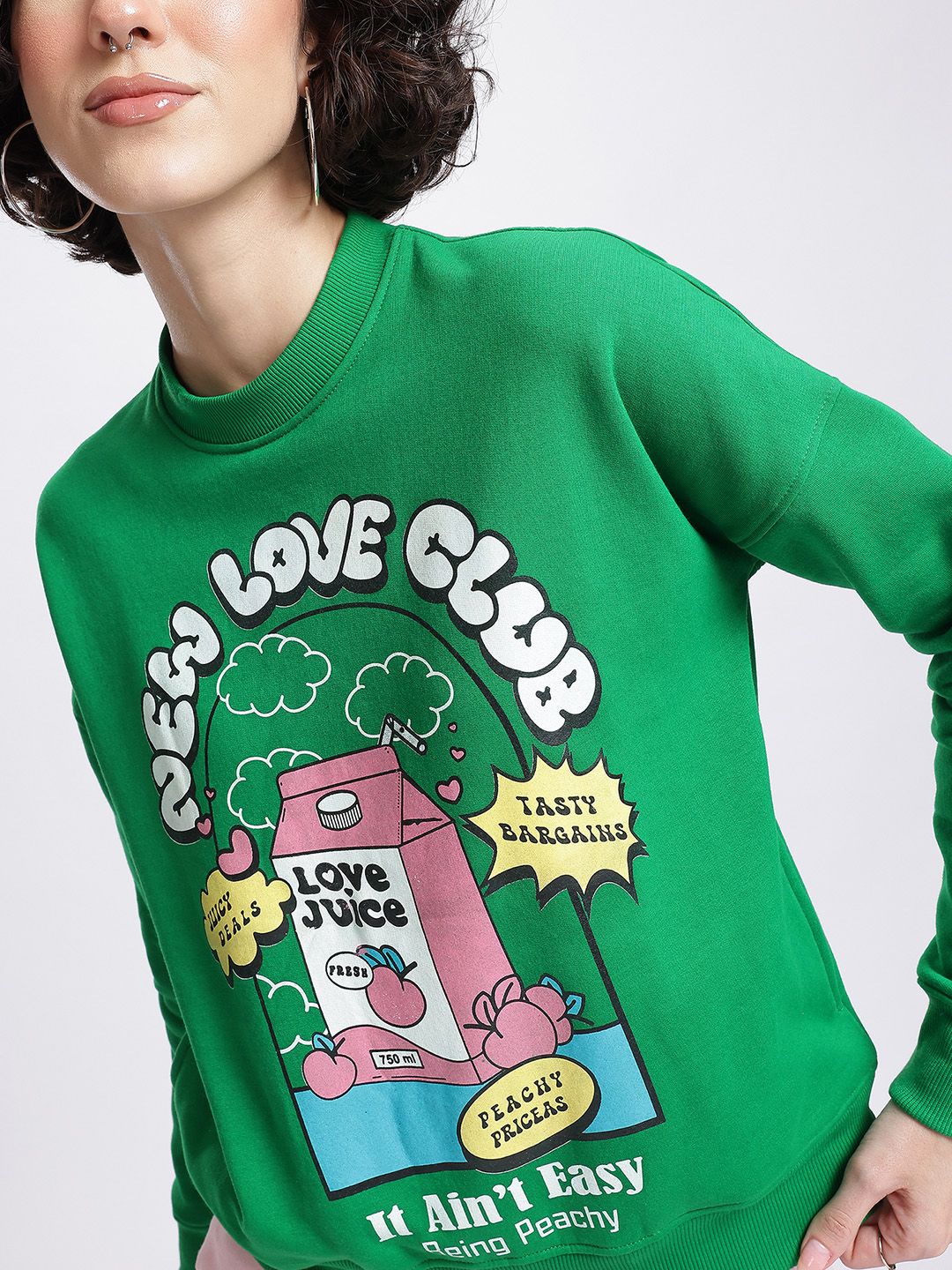 DressBerry Typography Printed Tonic Sweatshirt