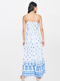 Global Desi Ethnic Motifs Printed Fit & Flare Maxi Dress