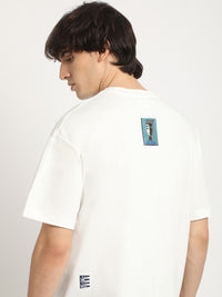 THE BEAR HOUSE Oversized Applique Design Crew Neck T-shirt