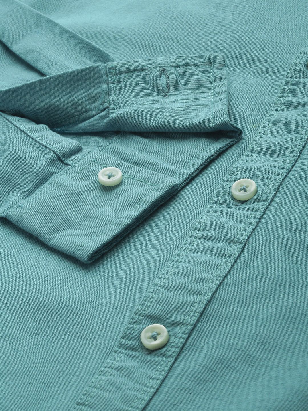 The Indian Garage Co Men Blue Solid Casual Shirt