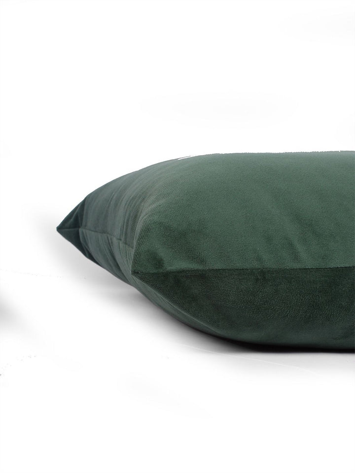 STITCHNEST Green 5 Pieces Velvet Square Cushion Covers