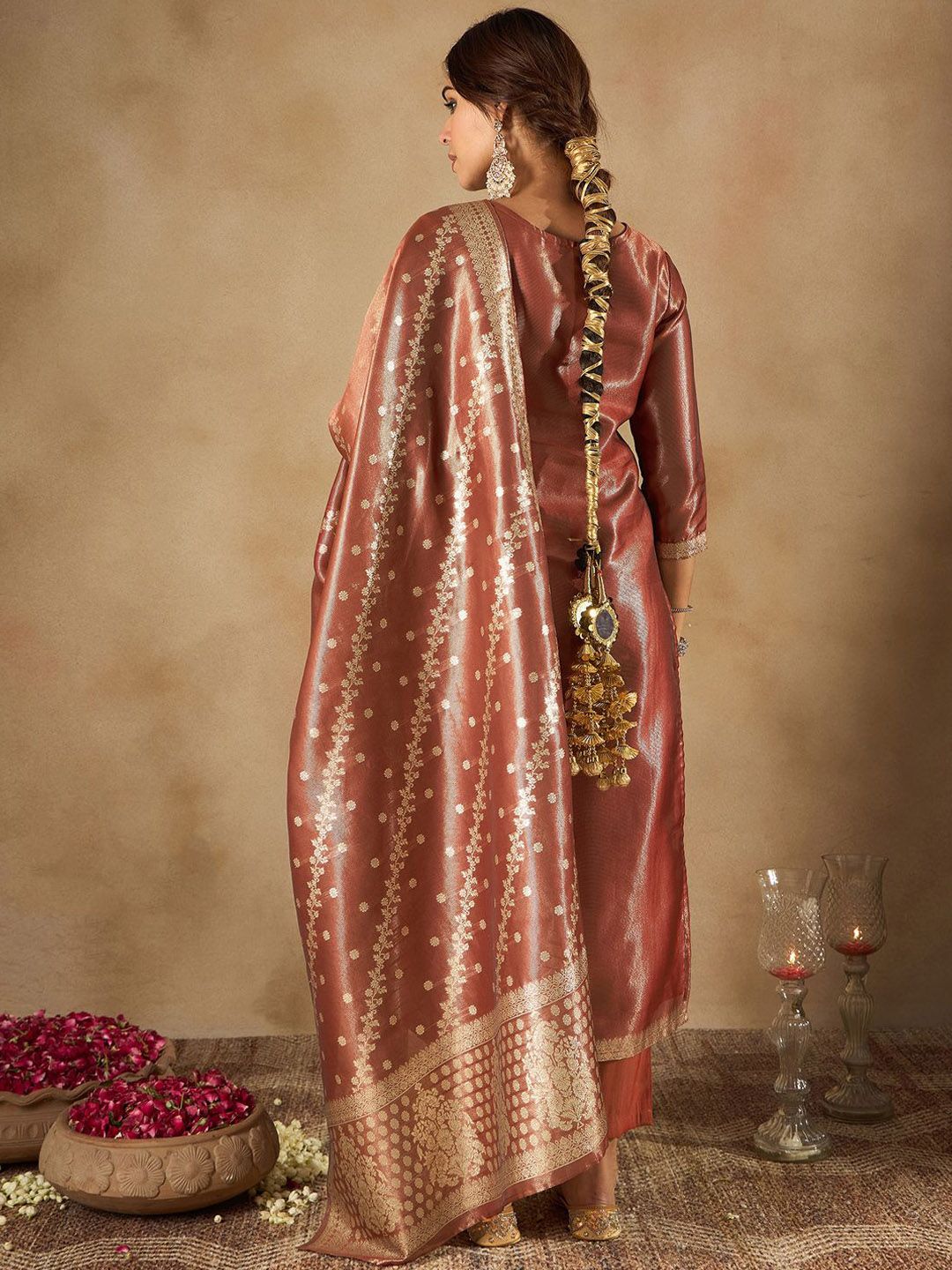 Indo Era Women Ethnic Motifs Regular Kurta with Trousers &  Dupatta