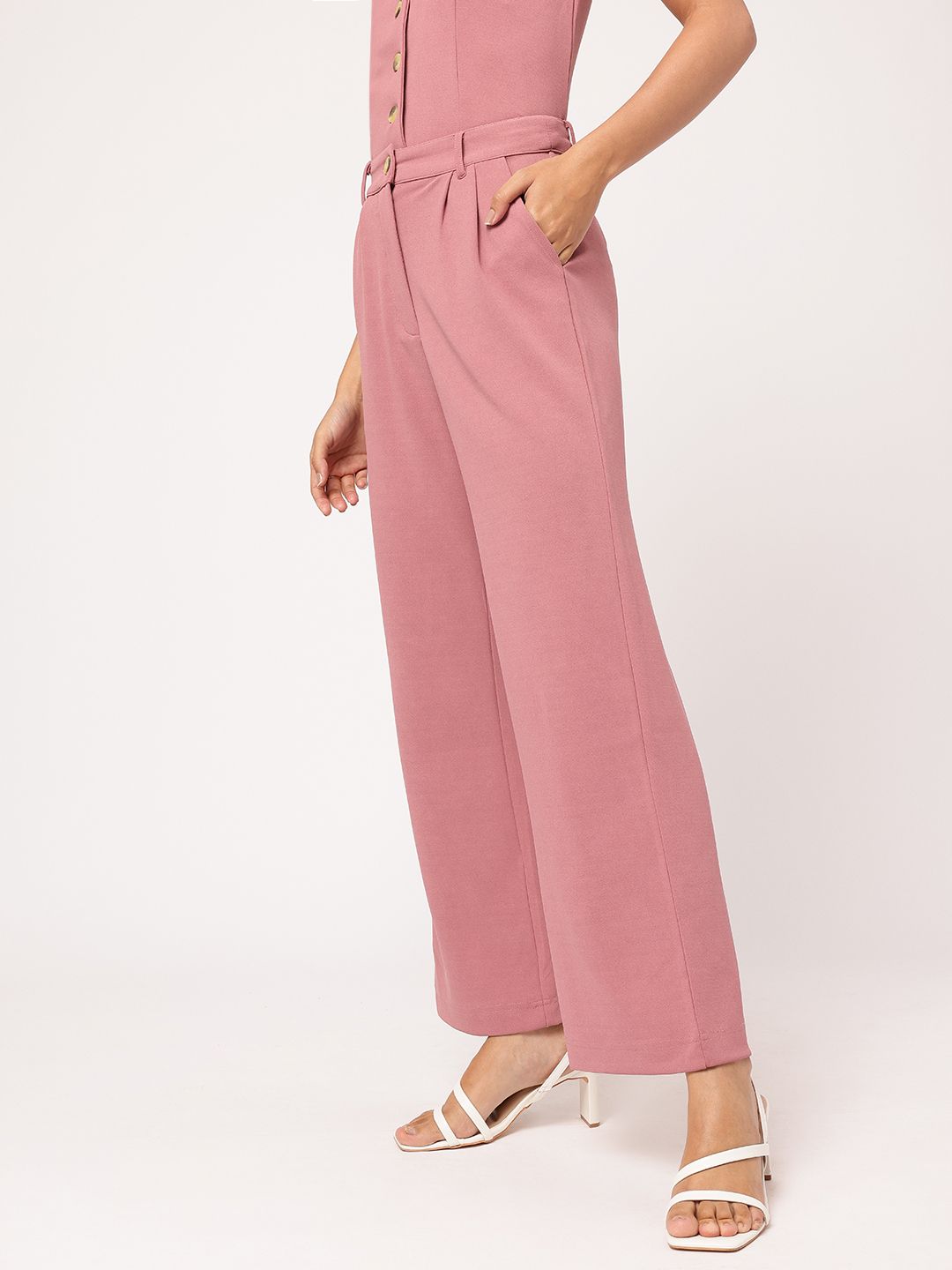 DressBerry Women Next-Gen Straight Smart Casual Trousers