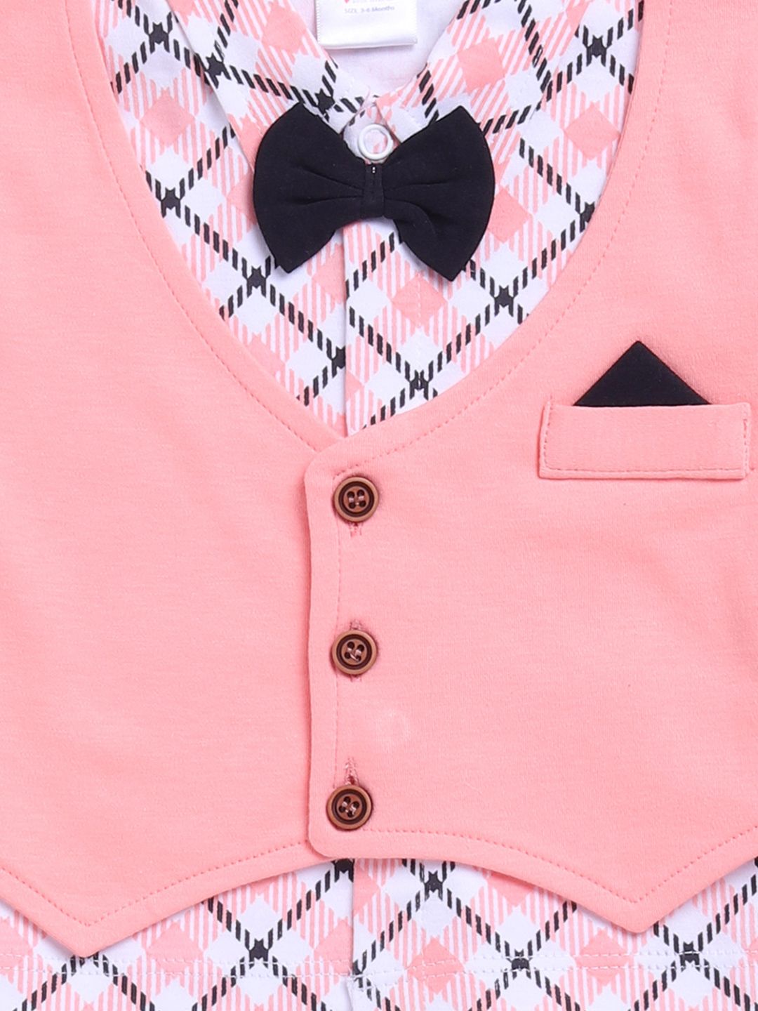 Moms Love Infant Boys Checked Pure Cotton Clothing Set