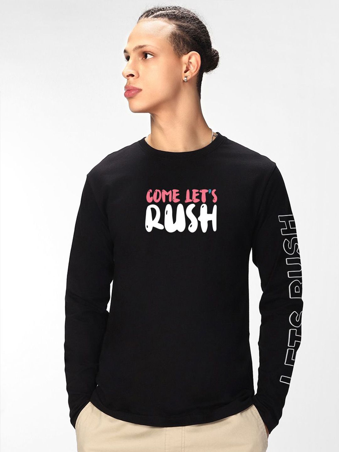 Bewakoof Men Typography Printed Round Neck Cotton T-shirt