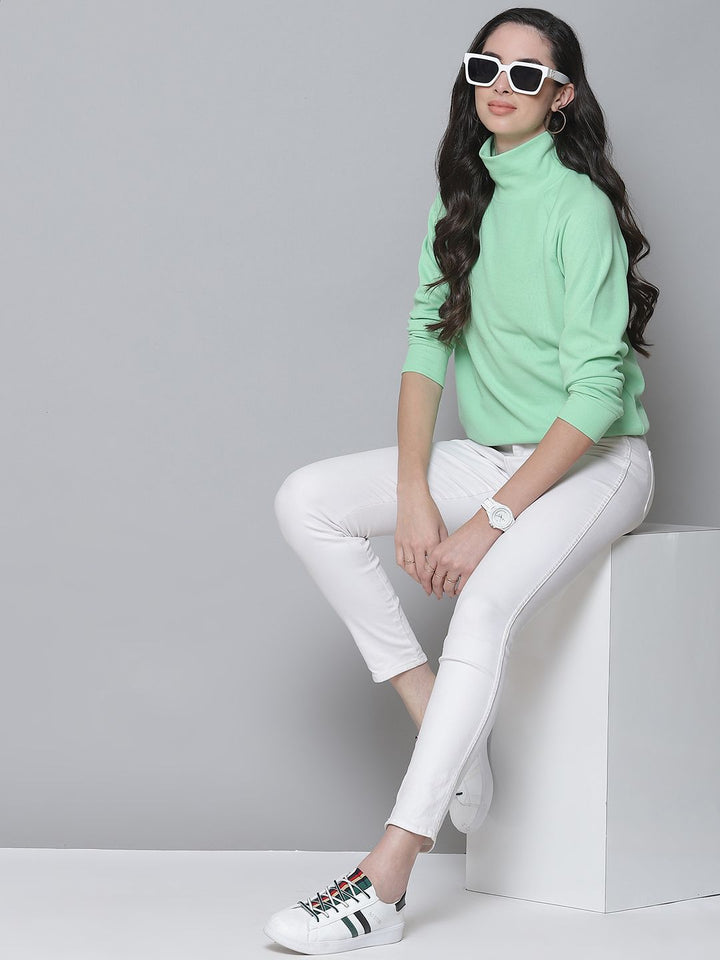 SASSAFRAS Green Ribbed Regular Top