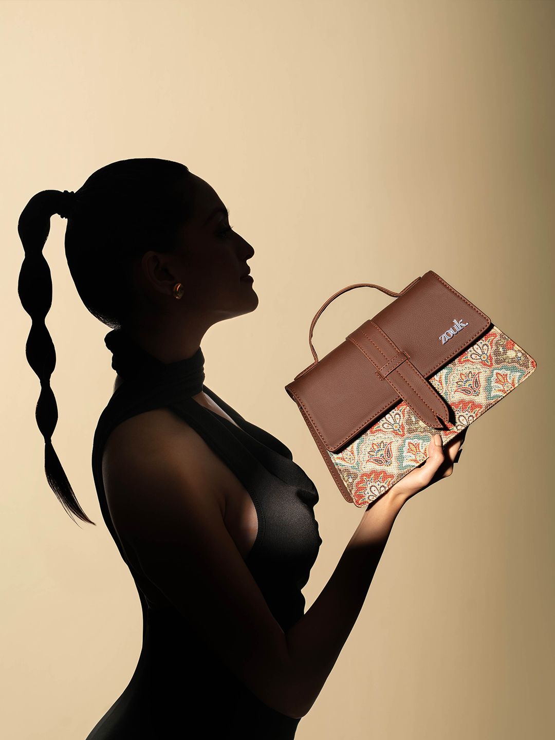 Zouk Kriti Sanon - Mughal Art Multicolor Iconic Evening Satchel