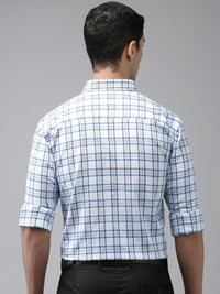 Park Avenue Men Slim Fit Tartan Checks Opaque Pure Cotton Formal Shirt