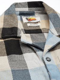 The Indian Garage Co Pure Cotton Checked & Textured Relaxed Fit Casual Shirt