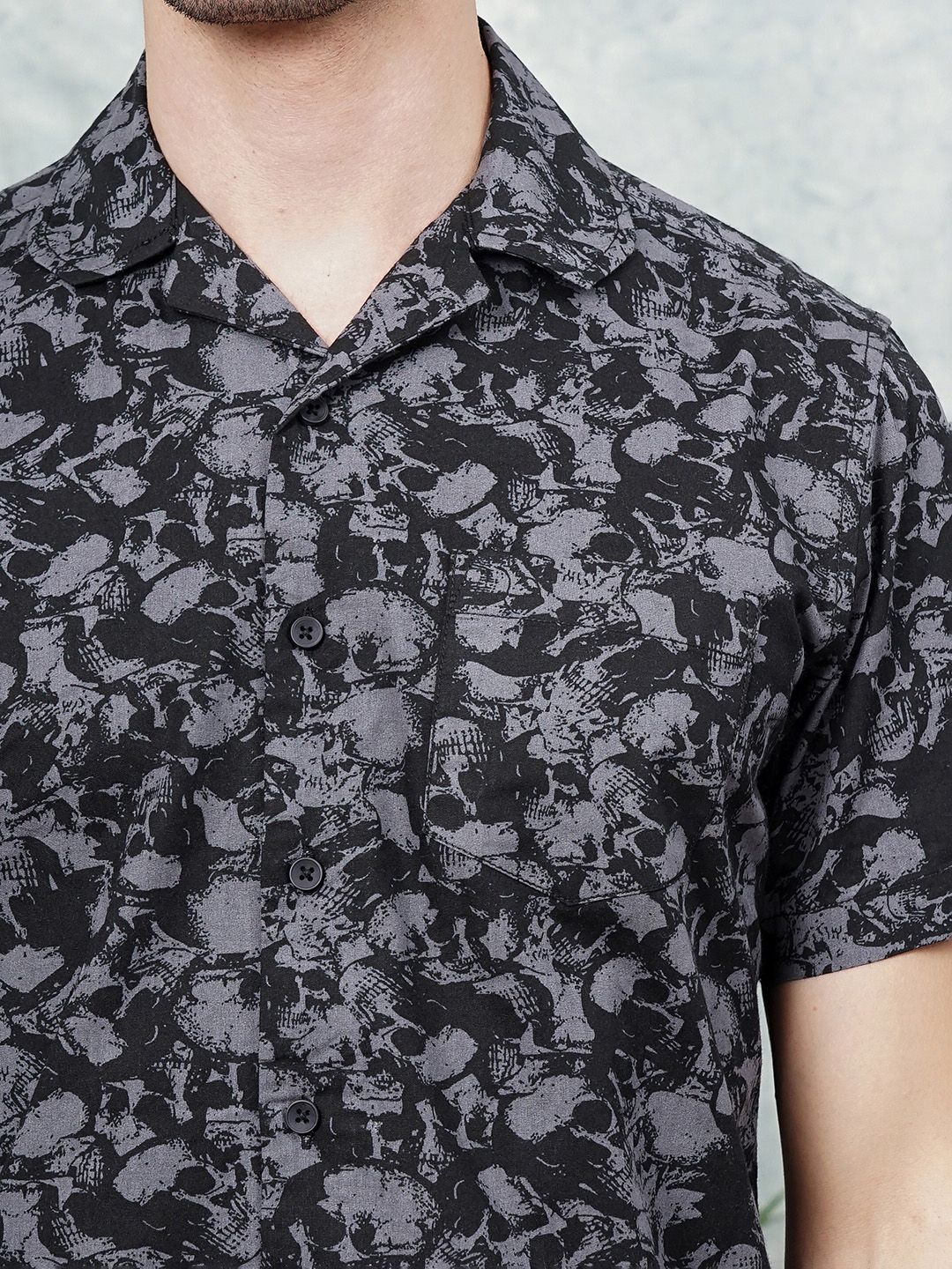 The Indian Garage Co Men Abstract Printed Pure Cotton Night suit