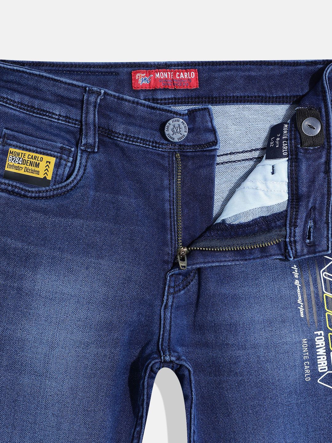 Monte Carlo Boys Light Fade Slim Fit Stretchable Jeans