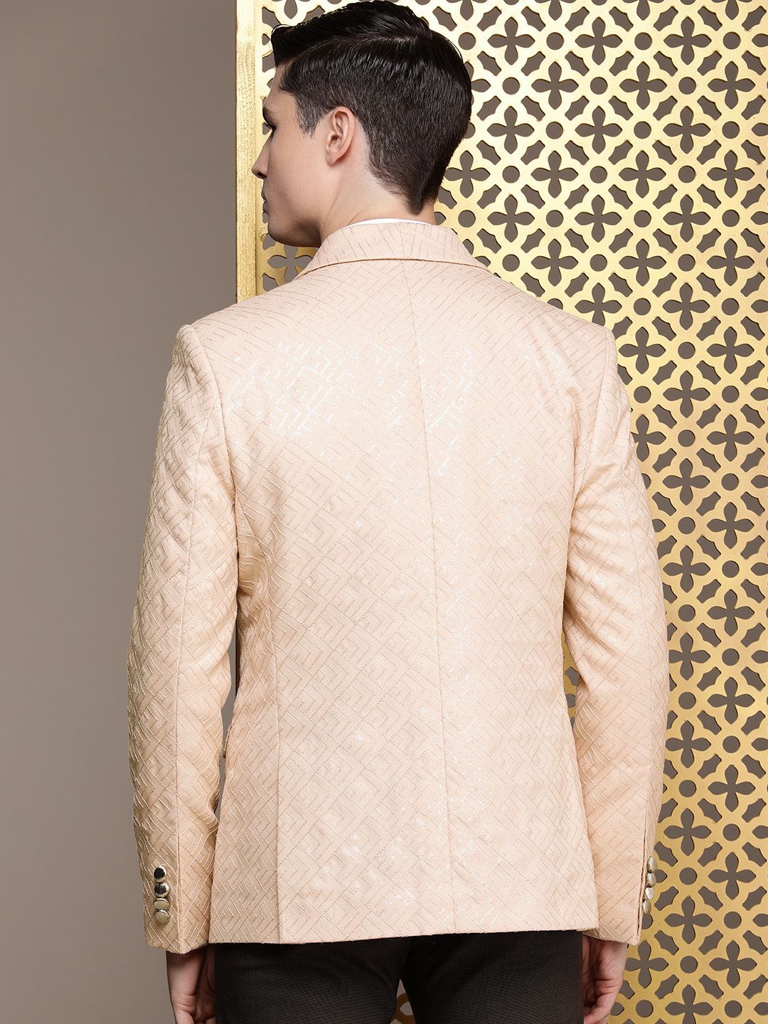 House of Pataudi Single-Breasted Sequinned Blazers
