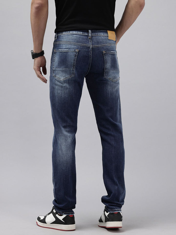 SPYKAR Men Skinny Slim Fit Low-Rise Heavy Fade Stretchable Jeans