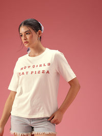 DressBerry Typography Printed Pure Cotton T-shirt