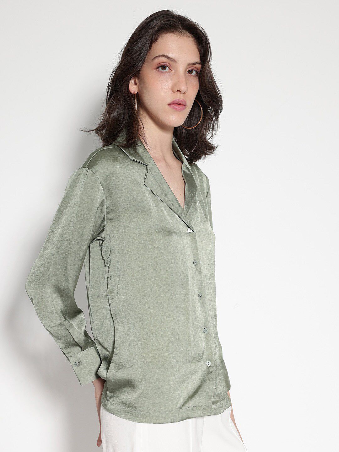 RAREISM Shirt Collar Cuffed Sleeves Regular Top