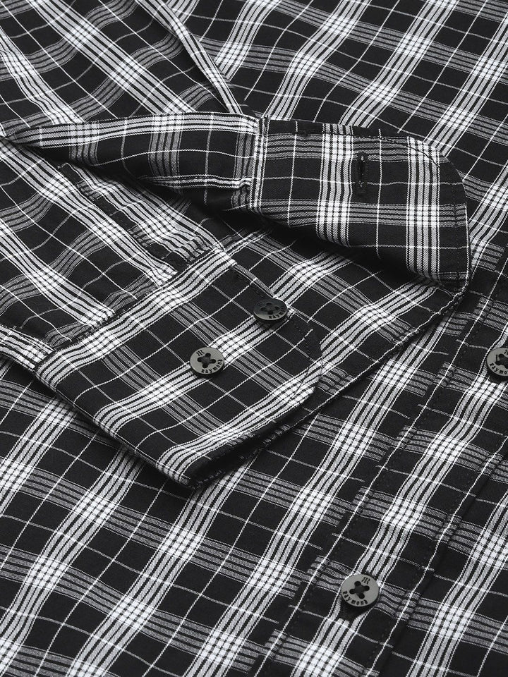 Raymond Pure Cotton Slim Fit Checked Casual Shirt