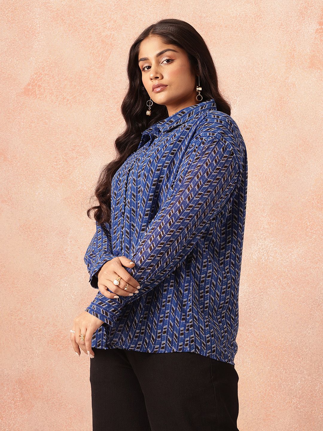 all about you Plus Size Printed Casual Shirt