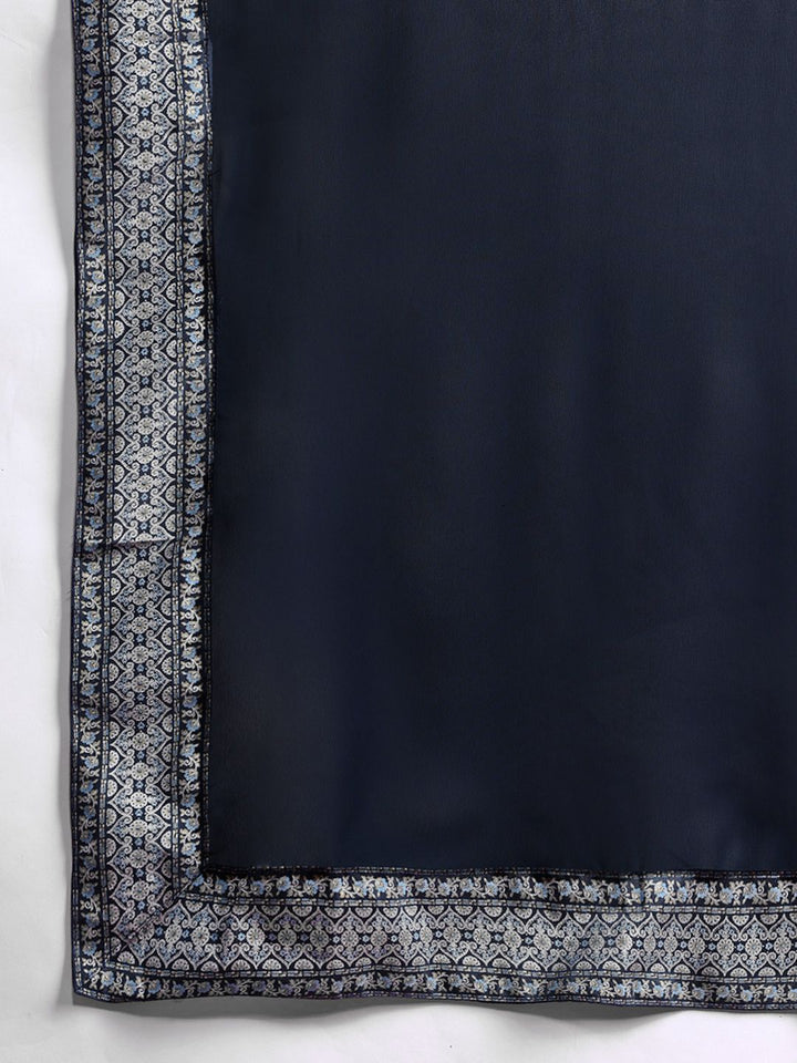 Anouk Ethnic Motifs Regular Kurta With Palazzos & Dupatta