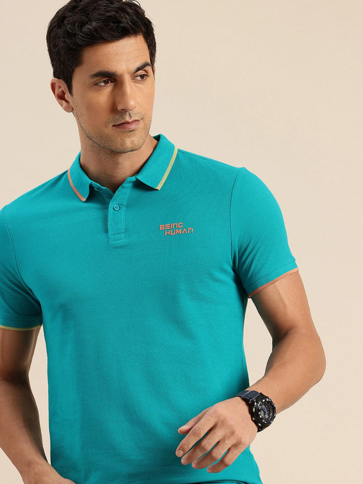 Being Human Pure Cotton Polo Collar Casual T-shirt