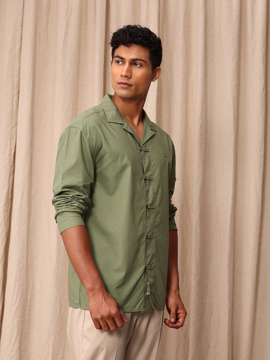 Mr Bowerbird Drop-Shoulder Sleeves Liberal Fit Casual Shirt