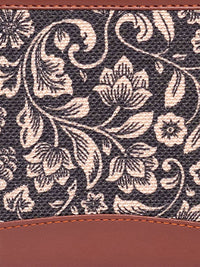 ZOUK Women Brown & Beige Printed Vegan Leather Zip Around Sustainable Wallet