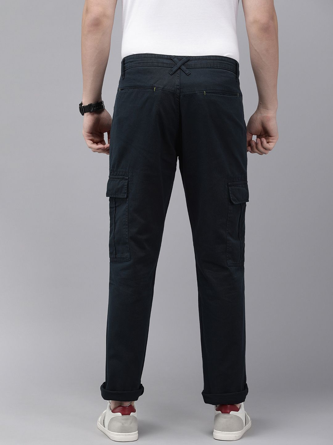 SPYKAR Men Regular Fit Pure Cotton Cargos Style Chinos