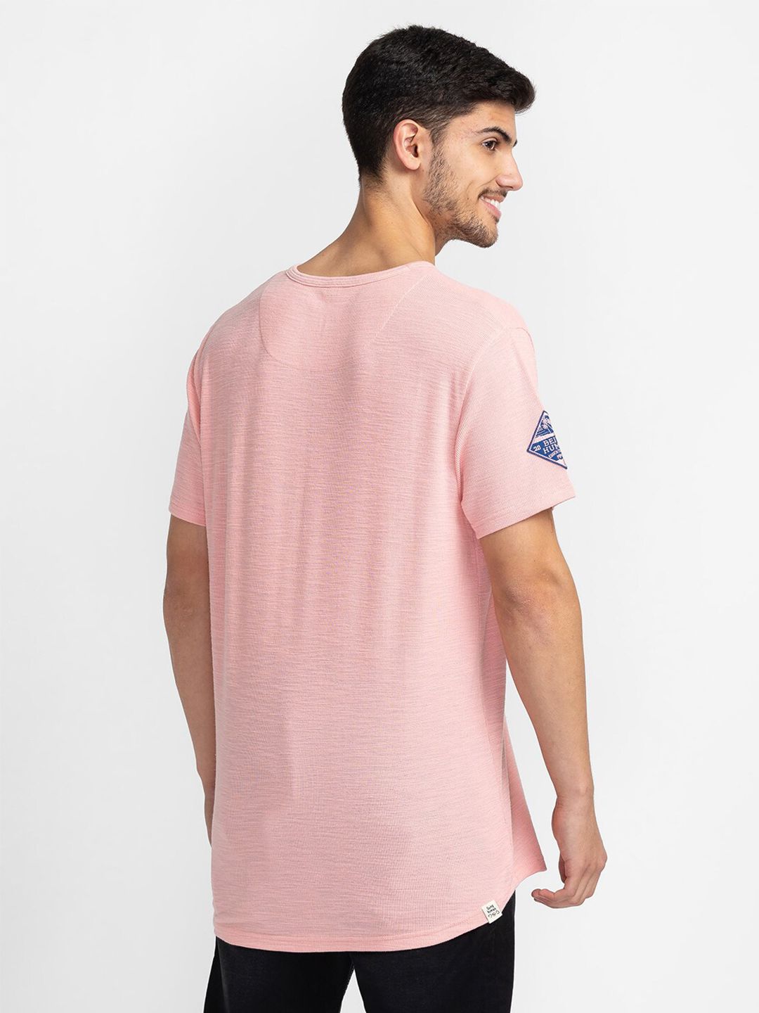 Being Human Henley Neck Cotton T-Shirt