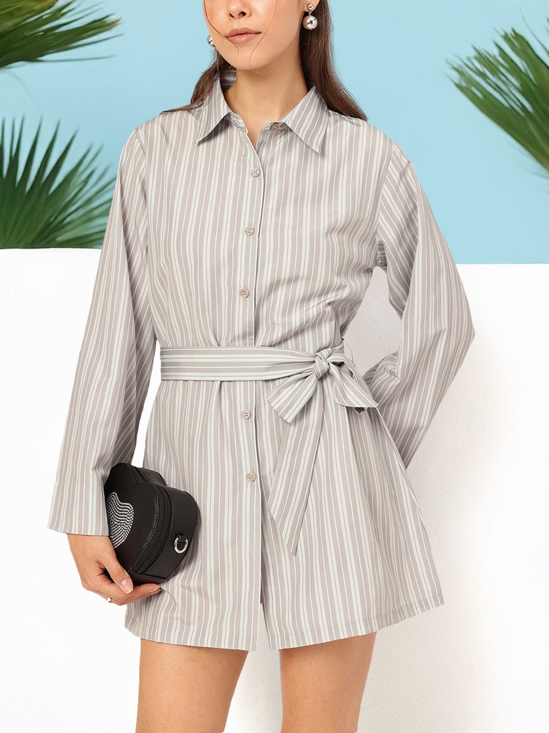 DressBerry Boss Babe Vibes Striped Sheath Dress