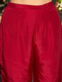 Indo Era Ethnic Motifs Embroidered Round Neck Thread Work Kurta with Trousers & Dupatta