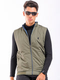 The Indian Garage Co Men Sleeveless Zip-Front Reversible Bomber Jacket