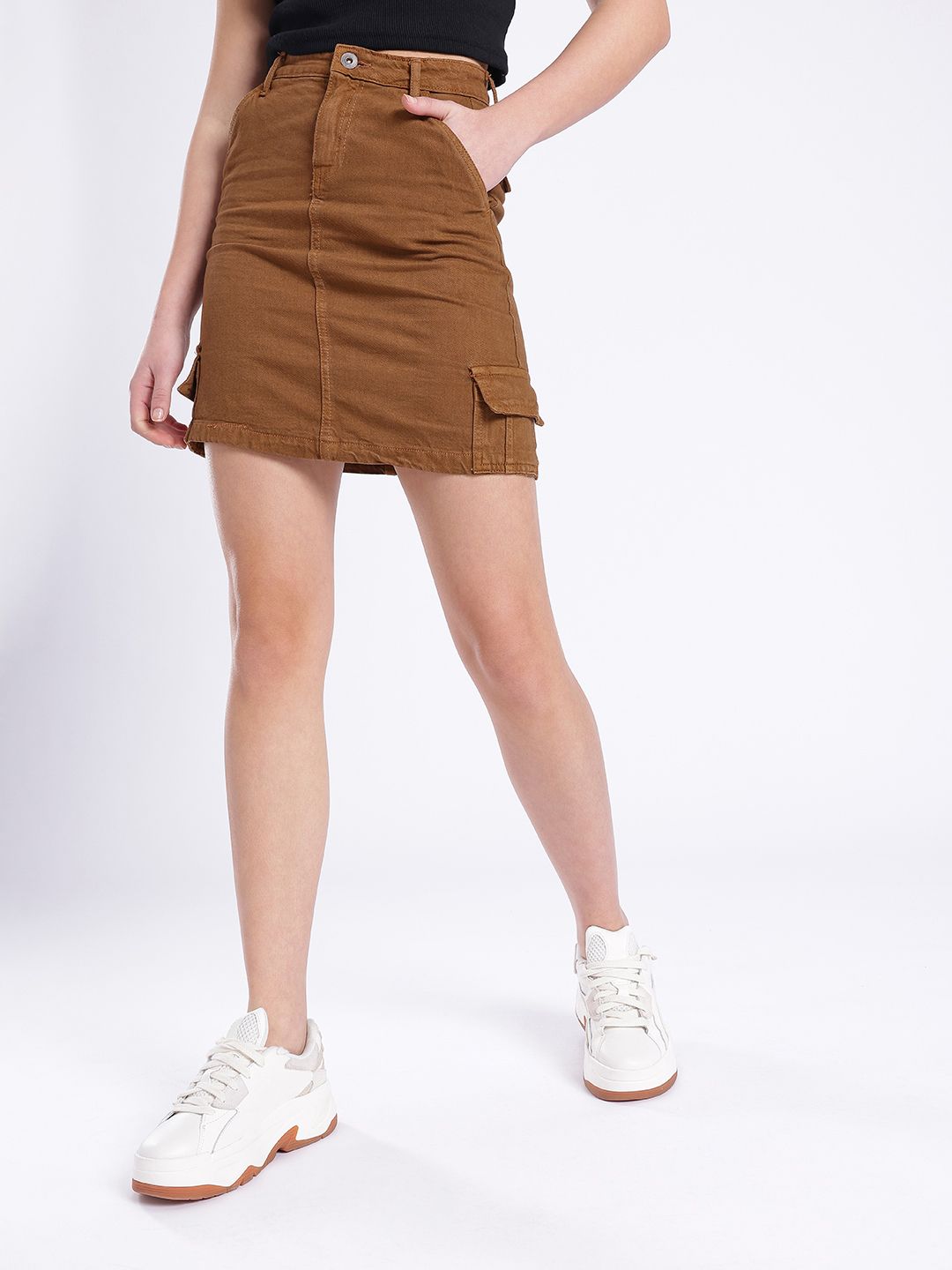 DressBerry Women Chic Charm Denim Mini Skirt