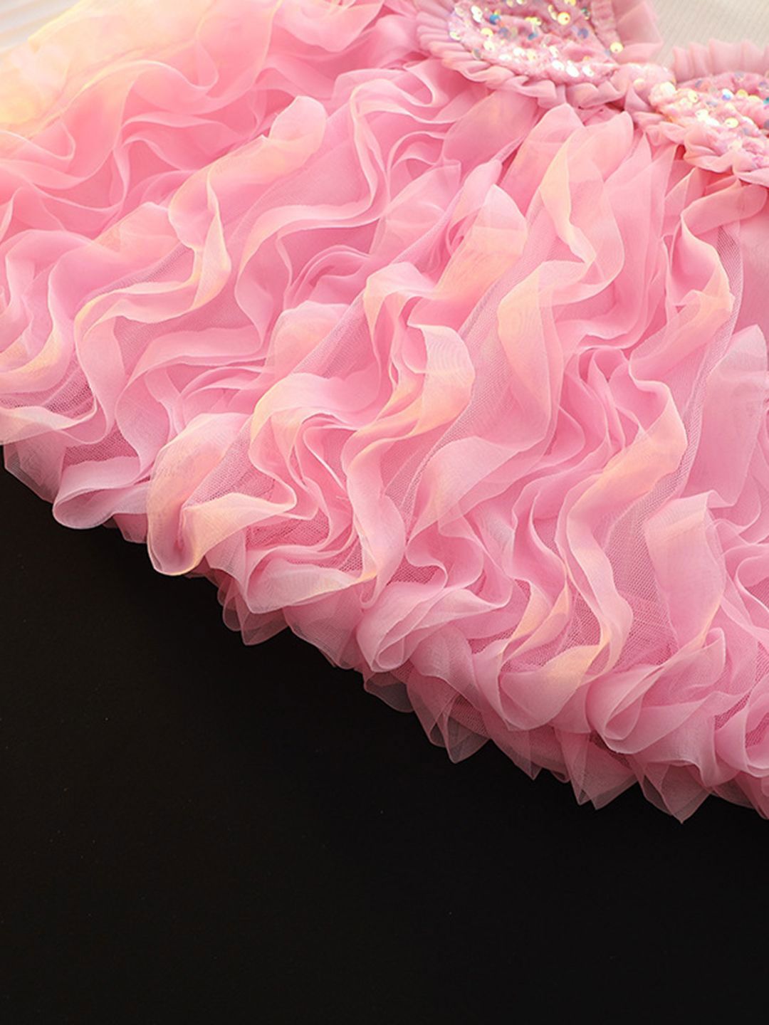 YK Floral Girls Bow Detail Fit & Flare Dress