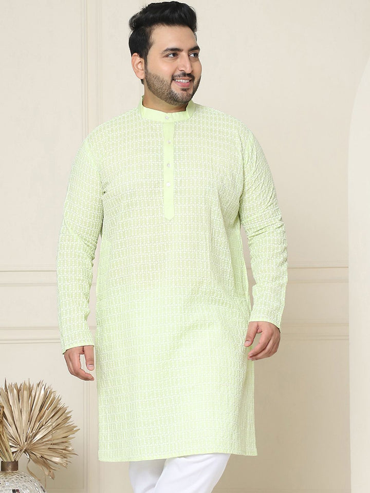 SOJANYA PLUS Embroidered Cotton Kurta
