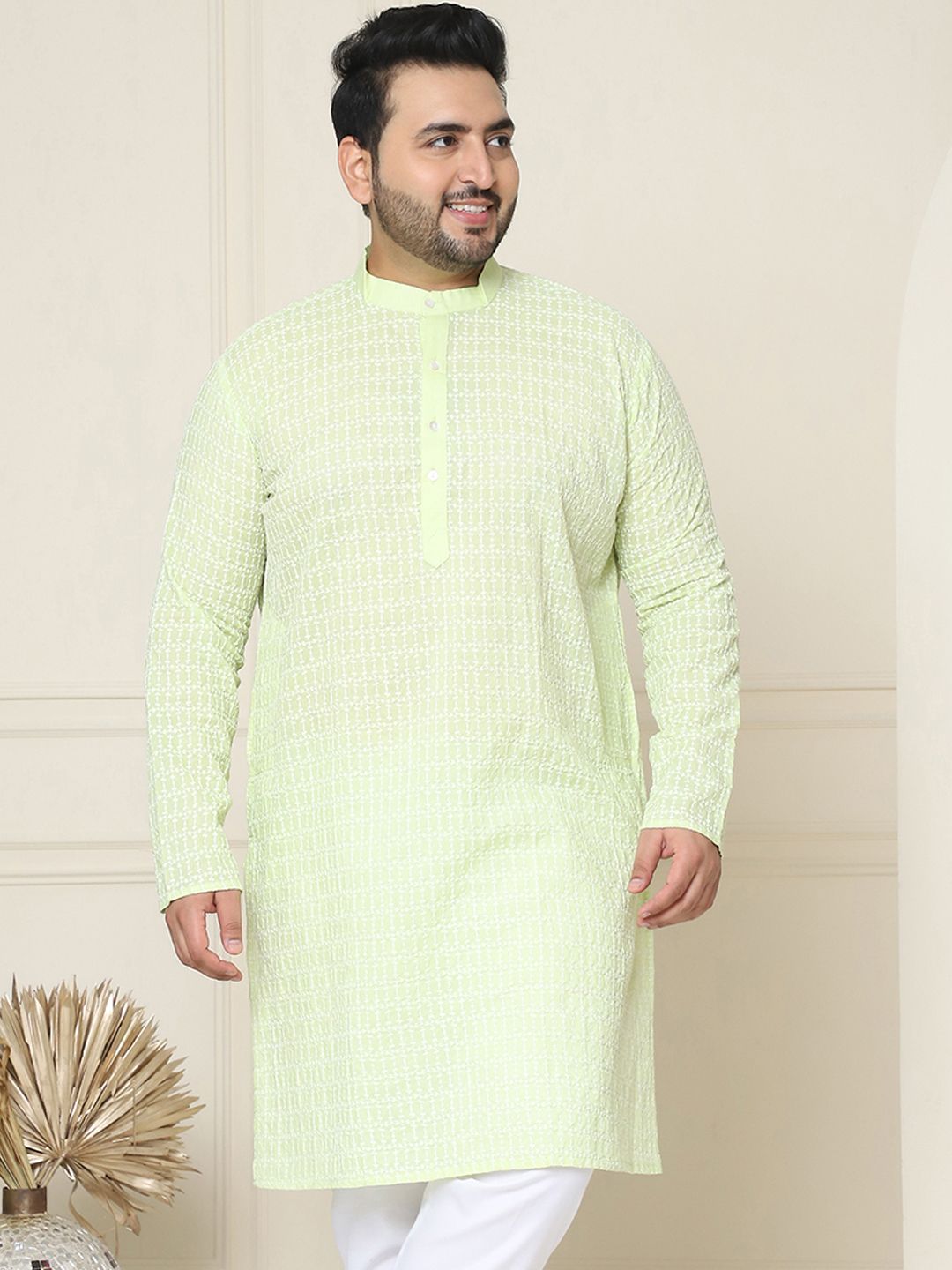 SOJANYA PLUS Embroidered Cotton Kurta