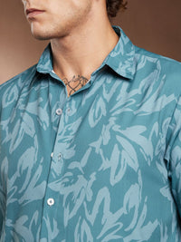 Campus Sutra Floral Printed Spread Collar Long Sleeves Cotton Comfort Shirt