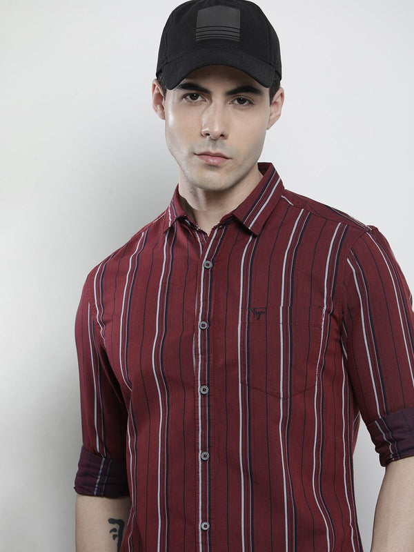 The Indian Garage Co Men Striped Casual Shirt