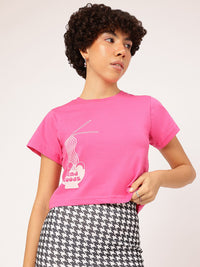 DressBerry Boldly Basic Printed T-shirt