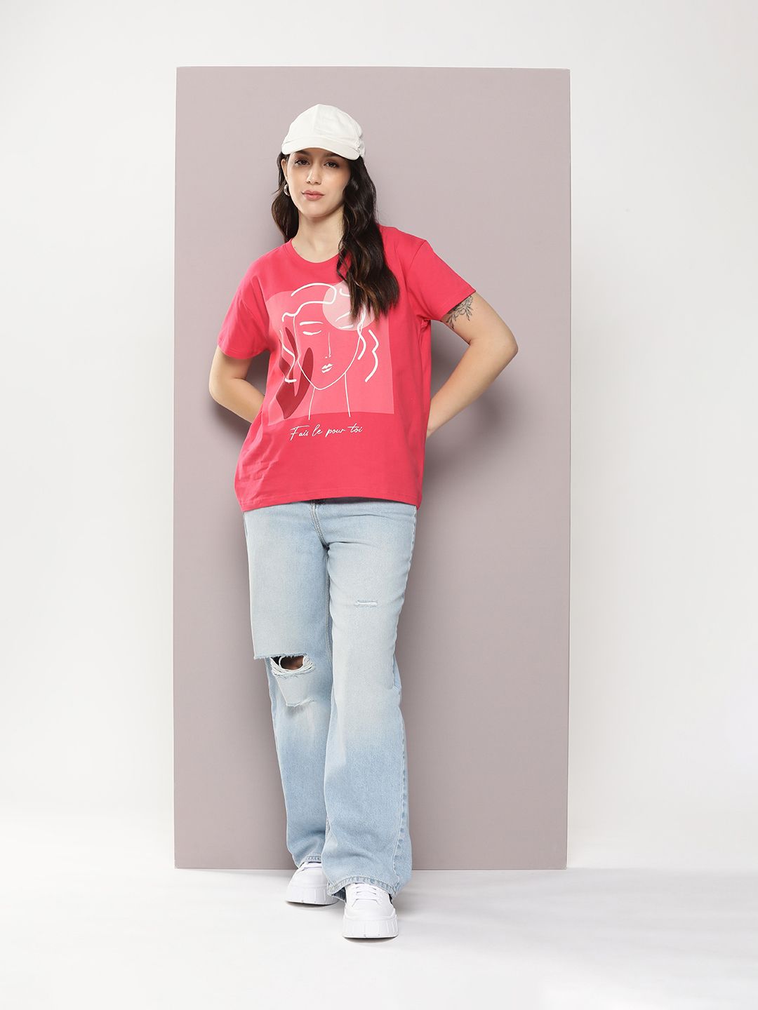 DILLINGER Women Graphic Printed Boxy T-shirt
