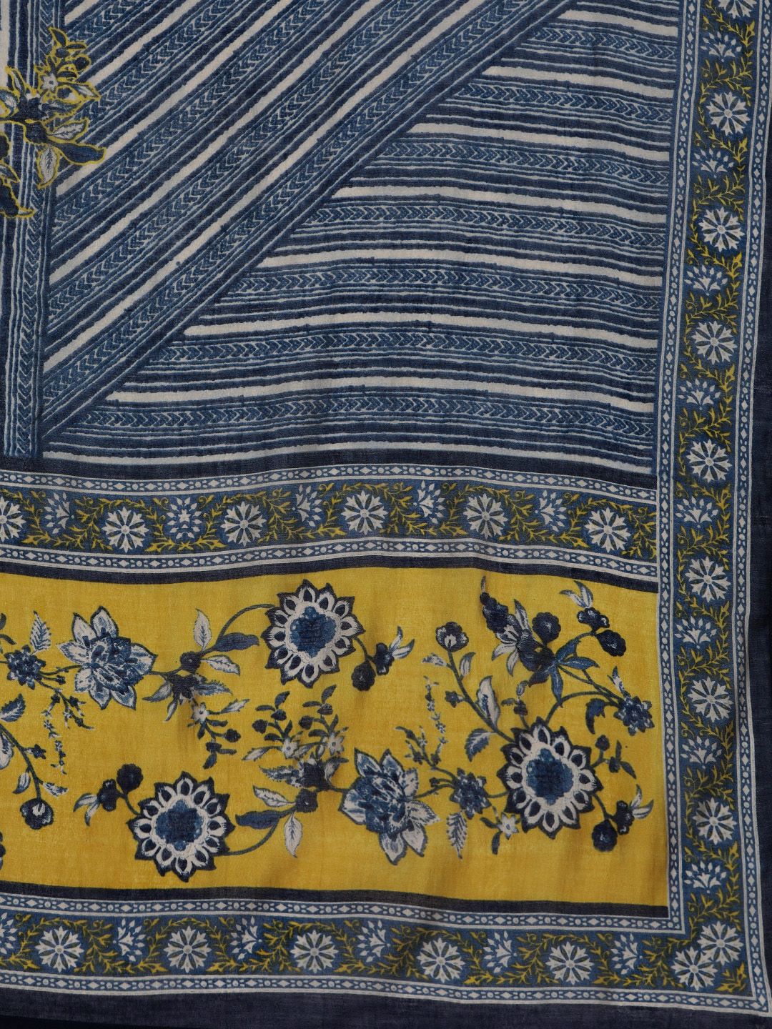 Varanga Floral Printed Sequinned Chanderi Silk Straight Kurta With Trouser & Dupatta